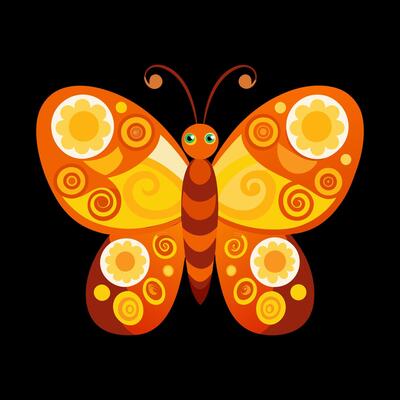 Colorful Butterfly illustration design.