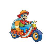 A lively colorful cartoon featuring dynamic characters and funky adventures. vector