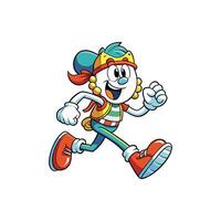 A lively, colorful cartoon featuring dynamic characters and funky adventures. vector