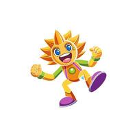A lively, colorful cartoon featuring dynamic characters and funky adventures. vector