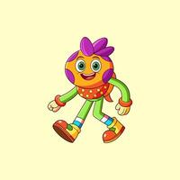 A lively, colorful cartoon featuring dynamic characters and funky adventures. vector