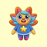 A lively, colorful cartoon featuring dynamic characters and funky adventures. vector