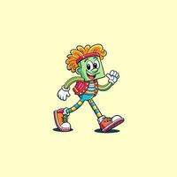 A lively, colorful cartoon featuring dynamic characters and funky adventures. vector
