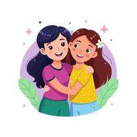 A joyful companion, always supportive, uplifting, sharing laughter and adventures vector