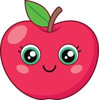 Apple Illustration - Cartoon, Clipart And Line Art Design, Apple illustration in cartoon, clipart, and line art styles vector