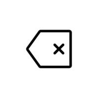 Backspace icon. Delete symbol vector