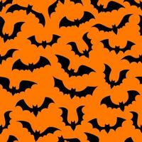 Halloween bats cloud seamless pattern, background vector