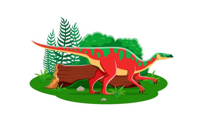 Anatotitan prehistoric dinosaur cartoon character