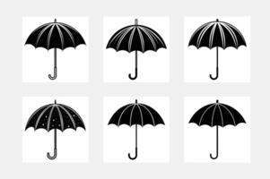 Umbrella icon set. Umbrella icon in different style. vector