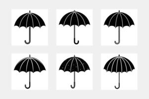 Umbrella icon set. Umbrella icon in different style. vector