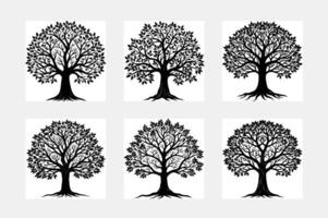 Sets of Tree Silhouette vector