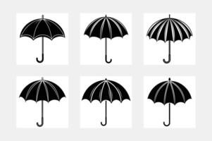 Umbrella icon set. Umbrella icon in different style. vector