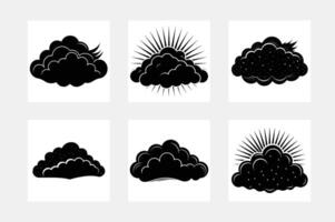 Cloudy sky icon simple . Rain cloud. Weather illustration set vector