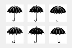 Umbrella icon set. Umbrella icon in different style. vector