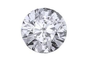 Top view. diamond with high quality on a white background photo