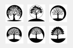 Tree of Life Black on White Background vector