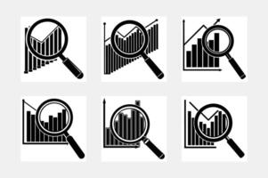 Analysis trend growth icon. increase graph symbol. vector