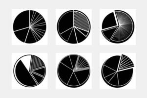 Graphic statistics showing probability, isolated flat icon vector