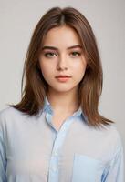 Young Woman Beautiful Images portrait elegant dressing pretty looks and body posture photo
