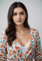 Pretty Girl model images in Casual Dress with beautiful body posture photo