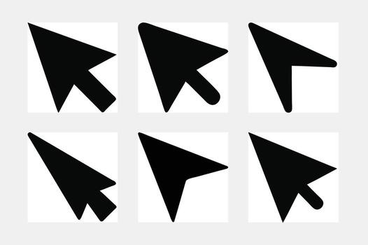 ratón hacer clic puntero icono conjunto vector