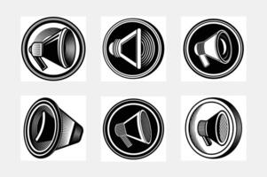 black and white icons for web vector