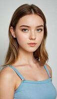 Young Woman Beautiful Images portrait elegant dressing pretty looks and body posture photo