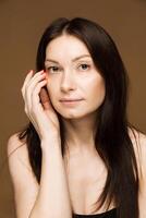 Natural Beauty Skincare Portrait. Vertical photo
