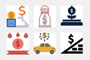 Growth - line icon set. Pixel perfect. vector