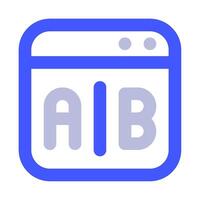 AB Testing icon for web, app, infographic, etc vector