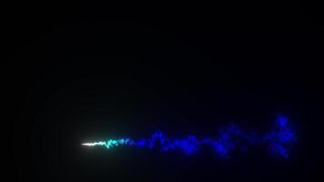 Blue energy beam with neon glow rotating in a rectangle video