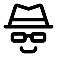 Grey Hat SEO icon for web, app, infographic, etc vector