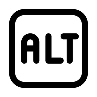 Alt Text icon for web, app, infographic, etc