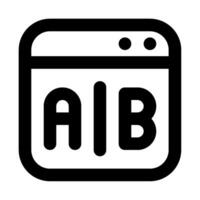 AB Testing icon for web, app, infographic, etc vector