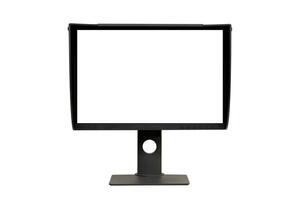 A computer monitor is an electronic device that shows pictures for computers. photo