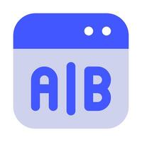 AB Testing icon for web, app, infographic, etc vector