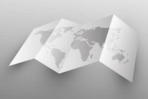 the plate on which the world is on the leaflet. Image of a stylized world map. photo