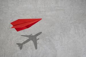 3d rendering paper planes for leadership concept. Ambition and target concept with paper plane. 3d rendering. photo