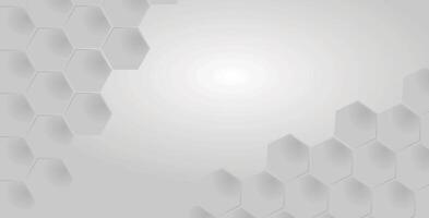 grey abstract background with hexagon circles vector