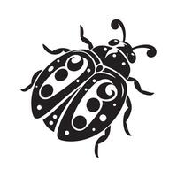 Ladybugs silhouette vectors illustration