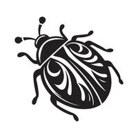 Ladybugs silhouette vectors illustration