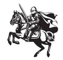 Knight hand drawn sketch vector