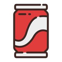 Coke Soft Drink Simple Line Icon Symbol Logo vector
