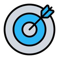 arrow target goal business simple line icon symbol vector
