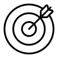 arrow target goal business simple line icon symbol vector