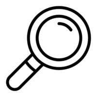 Magnifier Research Simple Line Icon Symbol vector