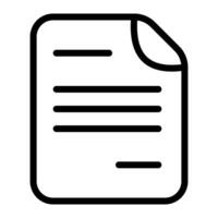 Document Letter Simple Line Icon Symbol vector
