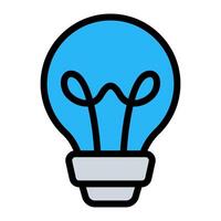 Light Bulb Lamp Idea Simple Line Icon Symbol vector