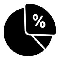 Pie Chart Simple Line Icon Symbol vector