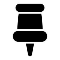 Paper Pin Simple Line Icon Symbol vector